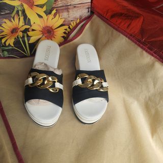 Sandalias cuña Negras ,Frusia, Naranjas ,