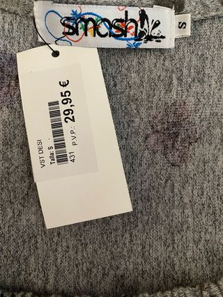 Vestido floral gris y morado