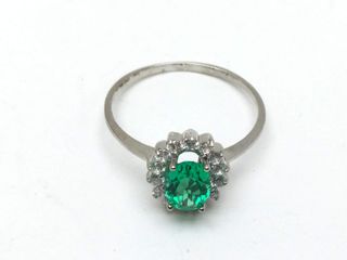 anillo oro 18k con piedra con circonita