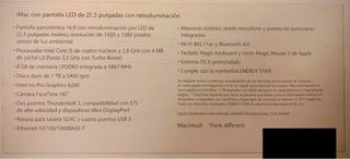 iMac 21.5 2016