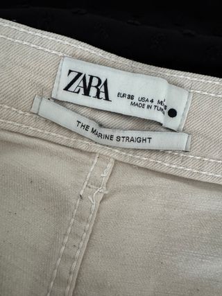Pantalones anchos Zara beige