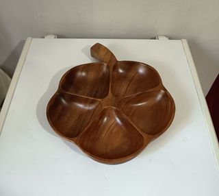 Vassoio legno 5 scomparti vintage per aperitivi 