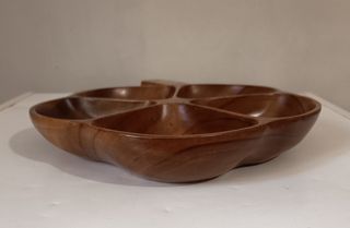 Vassoio legno 5 scomparti vintage per aperitivi 