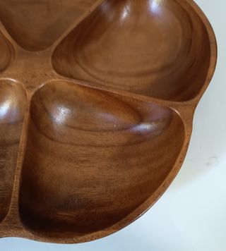 Vassoio legno 5 scomparti vintage per aperitivi 