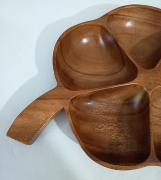 Vassoio legno 5 scomparti vintage per aperitivi 