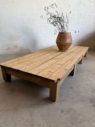 Mesa centro madera rústica