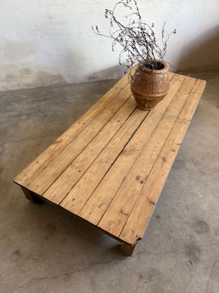 Mesa centro madera rústica