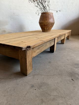Mesa centro madera rústica