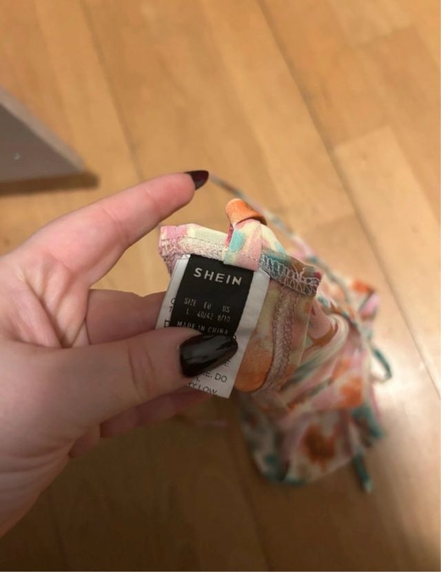 Top SHEIN fiori multicolor tg L