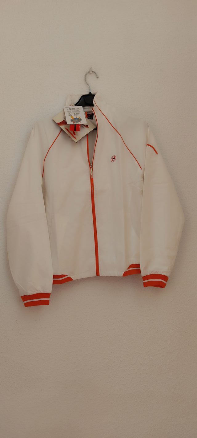 Chaqueta chandal LI-NING nueva, blanco/naranja, S