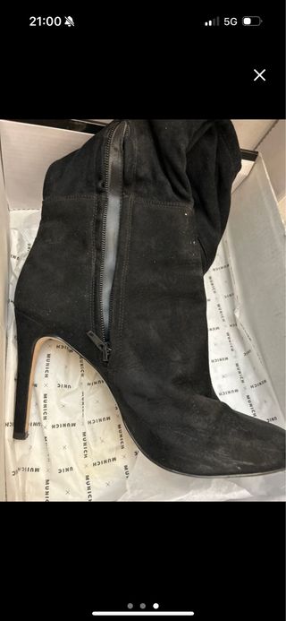 Botas altas negras de tacon