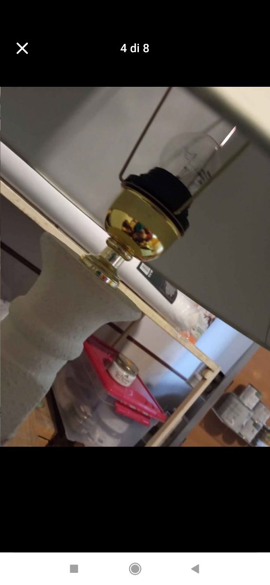 Lampada shabby chic ceramica fiori