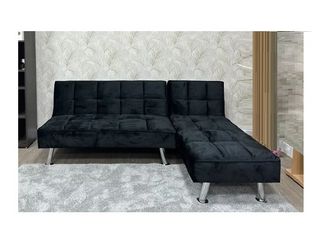Sofá Cama reversible en terciopelo negro