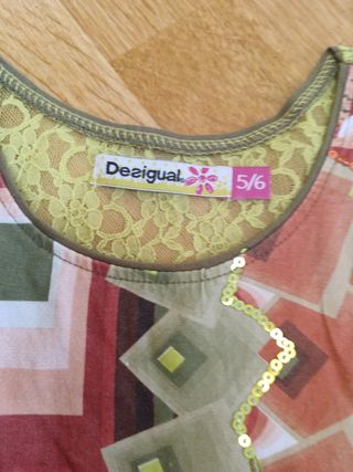 Vestito corto Desigual bimba 5/6 anni