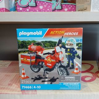 Playmobil 71466 Pompiere e Moto - Hereos Action