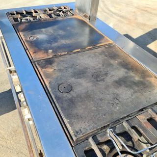 Cocina industrial a gas 4 fuegos doble planc