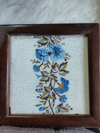 Azulejo cerámico enmarcado