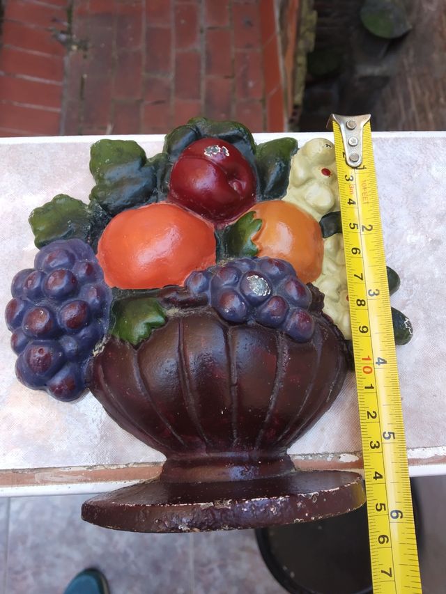 Limitador de porta antigo de ferro fundido