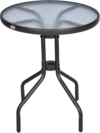 Tavolo Rotondo con Piano in Vetro Temperato Tavoli