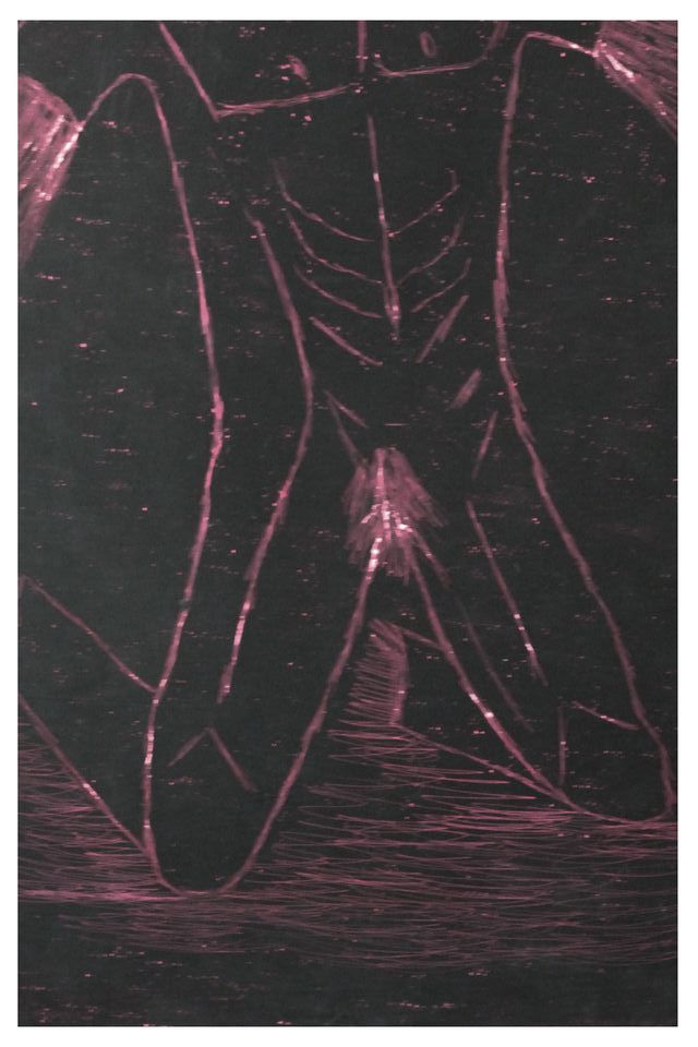 cuadro lamina esgrafiado