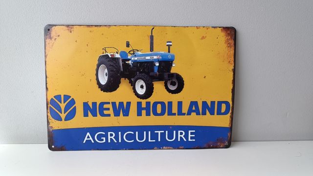 Placa metálica retro New Holland