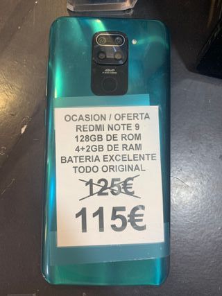 Xiaomi Redmi Note 9 128GB 6GB RAM - Como nuevo