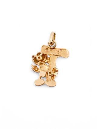  Colgante Mickey mouse inicial T oro amarillo 18kt