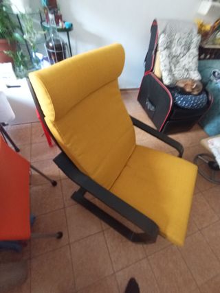 Sillón relax amarillo y negro