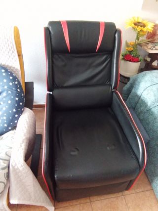 Sillón relax amarillo y negro