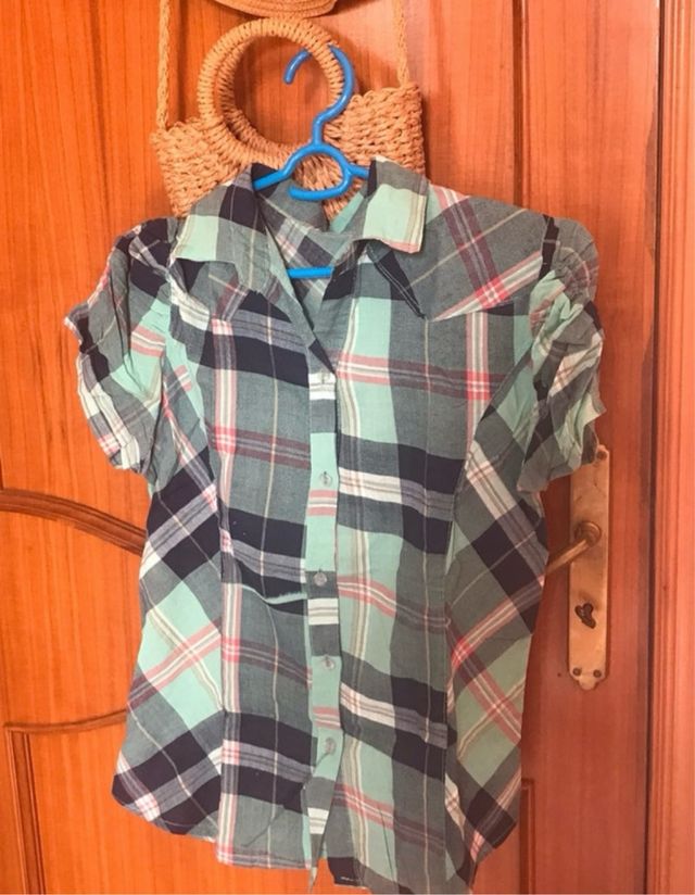 Camicia a quadri manica corta S