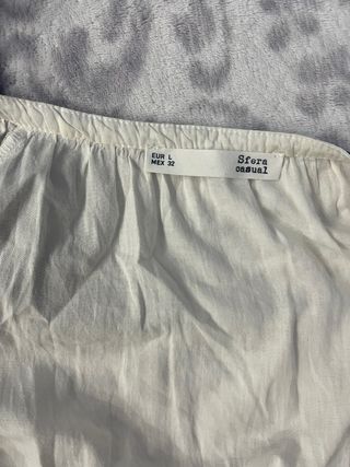 Vestido blanco y azul estilo griego