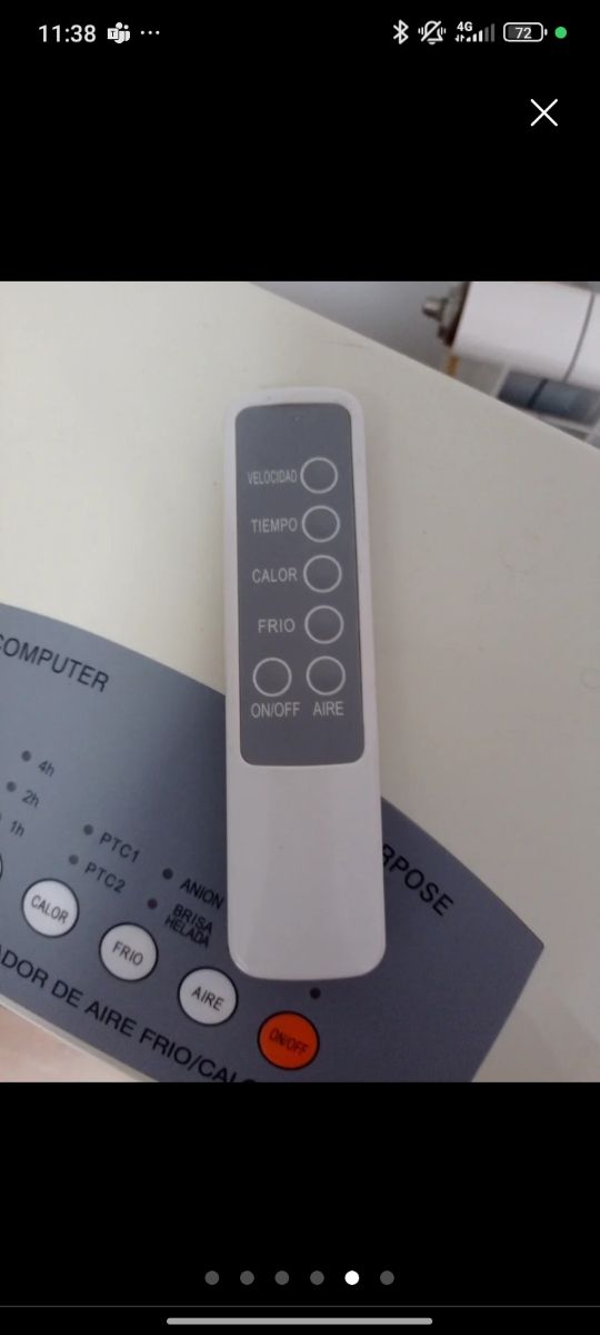 Calefactor portátil y ventilador con hielo