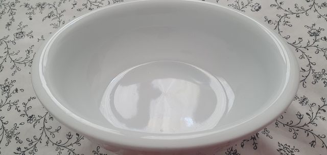 Fuente porcelana blanca