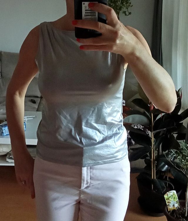 Top plata brilliante de h&m Divided, L.