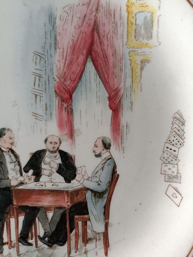 4 Platos Choisy le Roi antiguos