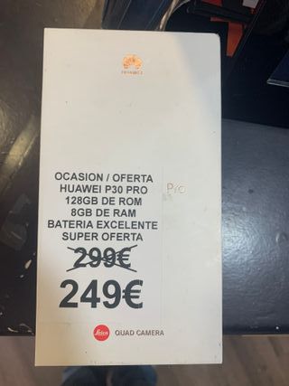 Huawei P30 PRO 128GB 8GB RAM - En su caja