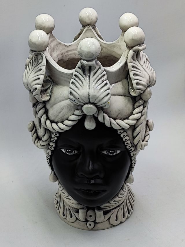 Testa di Moro donna ceramica di Caltagirone 42cm