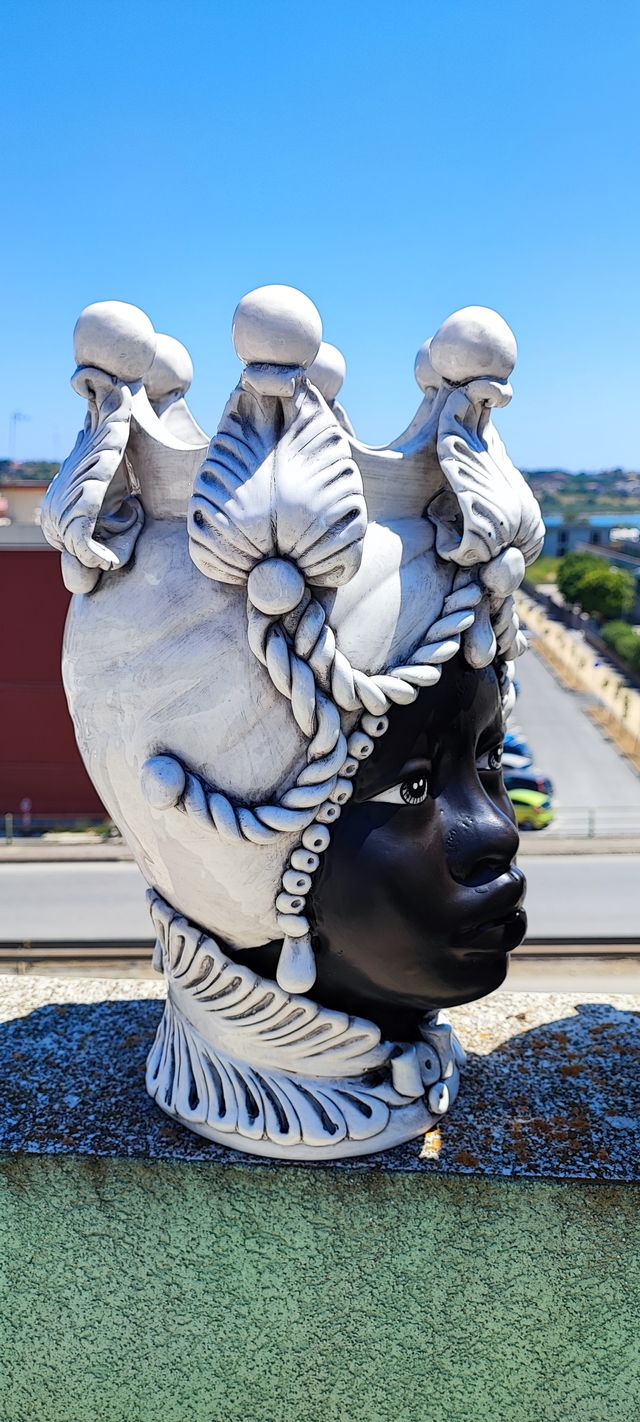 Testa di Moro donna ceramica di Caltagirone 42cm