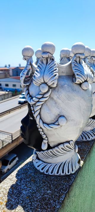 Testa di Moro donna ceramica di Caltagirone 42cm