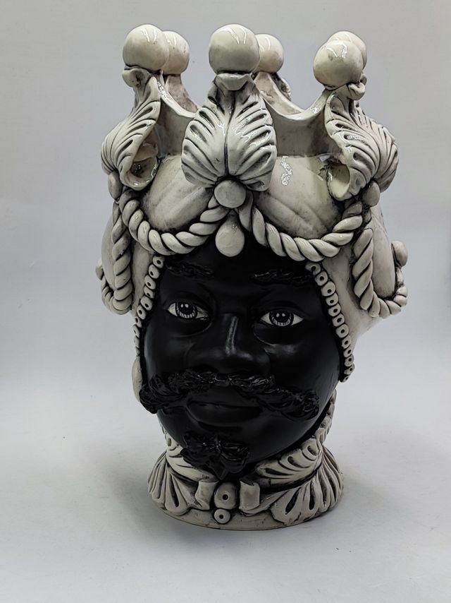 Ceramica di Caltagirone Testa di Moro uomo 42cm