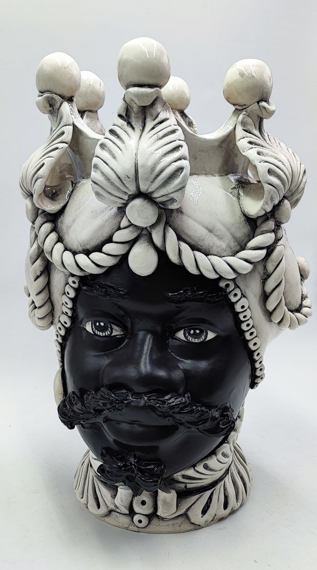 Ceramica di Caltagirone Testa di Moro uomo 42cm