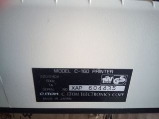 Vintage Impresora CiTOH C-160 Printer