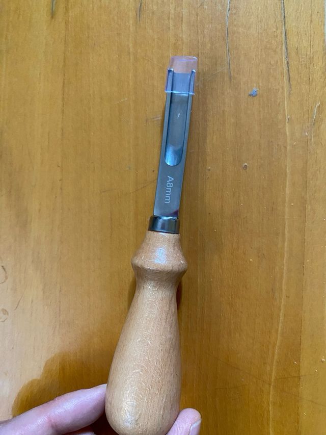 Taglierino Pelle 8mm - Strumento artigianale