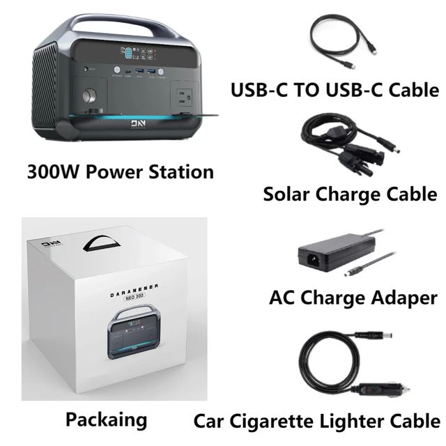 Estación Energía Portátil 300W con Batería LiFePO4