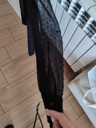 Blusa negra de vestir