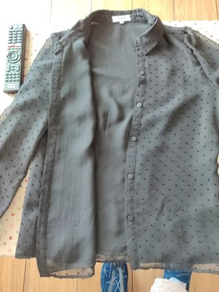 Blusa negra de vestir