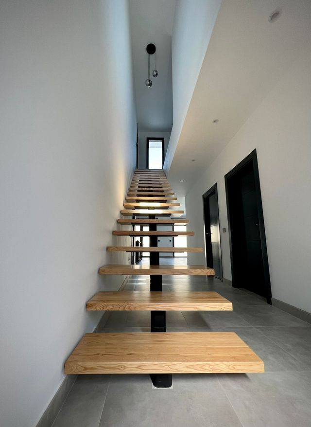 Escalera madera y metal