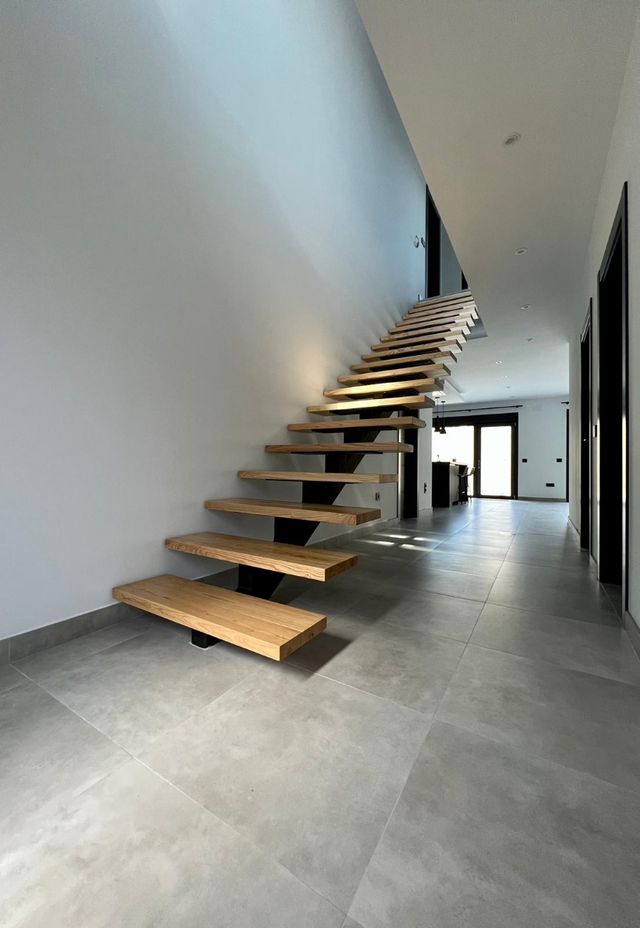 Escalera madera y metal