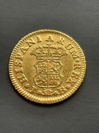 1/2 Escudo. EBC Medio Escudo. Durillo de oro
