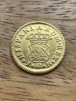 1/2 Escudo. EBC Medio Escudo. Durillo de oro